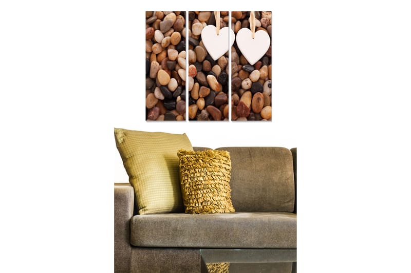 Canvasbilde Love 3-pk Flerfarget - 22x05 cm - Innredning - Bilder & kunst - Lerretsbilder