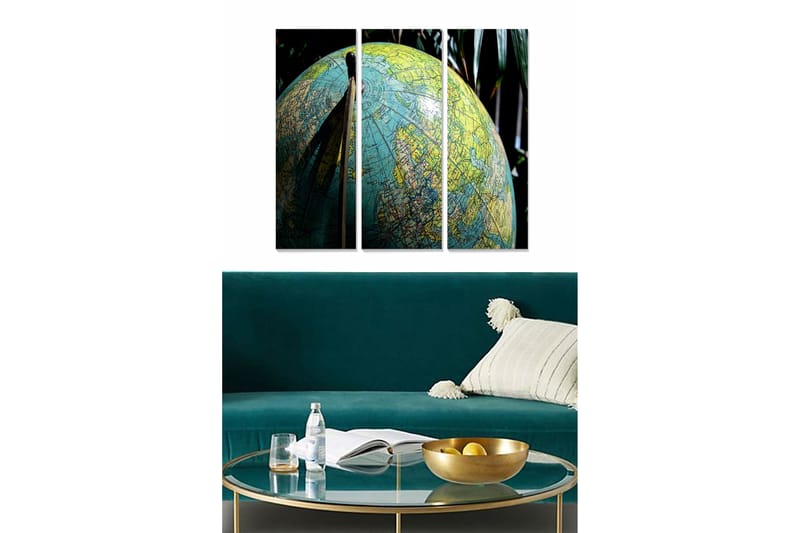 Canvasbilde Map 3-pk flerfarget - 22x05 cm - Innredning - Bilder & kunst - Lerretsbilder