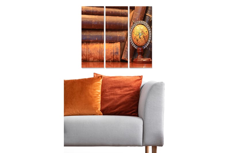 Canvasbilde Map 3-pk flerfarget, 22x05 cm