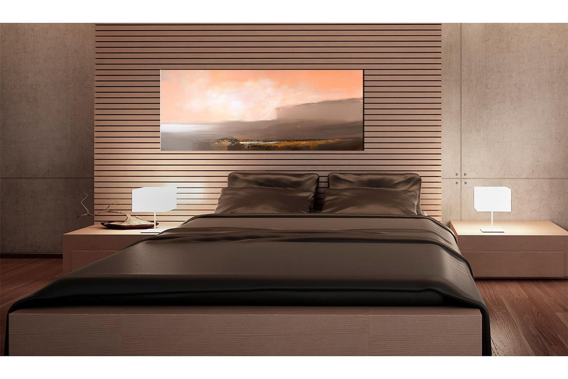 Canvasbilde Mellom rosa og grått 100x40 cm - Artgeist sp. z o. o. - Innredning - Bilder & kunst - Lerretsbilder