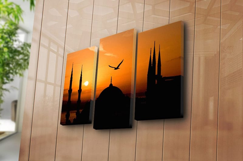 Canvasbilde Music 3-pk Flerfarget - 22x03 cm - Innredning - Bilder & kunst - Lerretsbilder