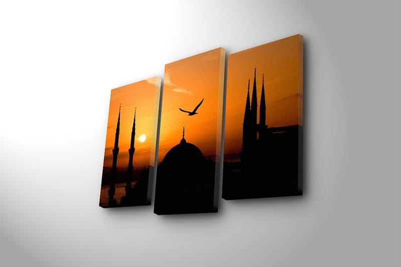 Canvasbilde Music 3-pk Flerfarget - 22x03 cm - Innredning - Bilder & kunst - Lerretsbilder