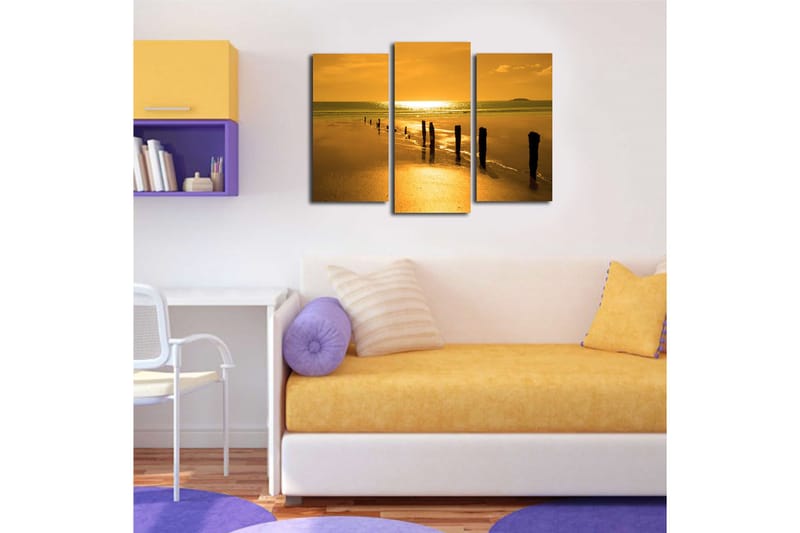 Canvasbilde Music 3-pk Flerfarget - 22x03 cm - Innredning - Bilder & kunst - Lerretsbilder