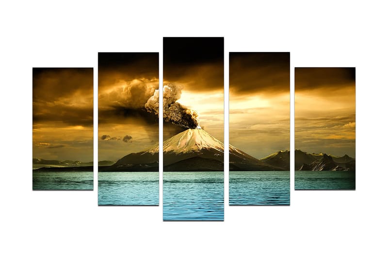 Canvasbilde Nature 5-pk Flerfarget - 22x06 cm - Innredning - Bilder & kunst - Lerretsbilder