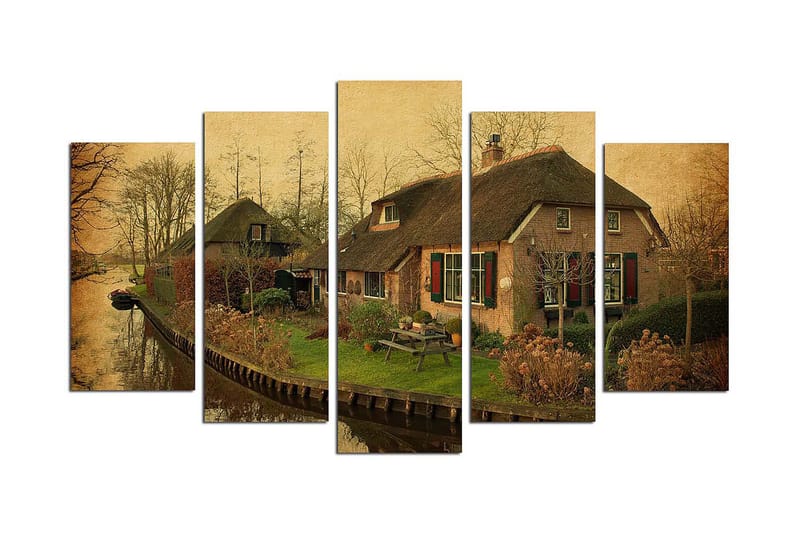 Canvasbilde Nature 5-pk Flerfarget - 22x06 cm - Innredning - Bilder & kunst - Lerretsbilder