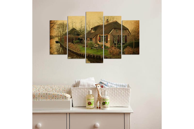 Canvasbilde Nature 5-pk Flerfarget - 22x06 cm - Innredning - Bilder & kunst - Lerretsbilder