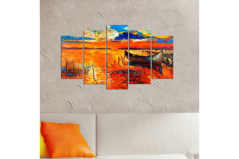 Canvasbilde Nature 5-pk Flerfarget - 22x06 cm - Innredning - Bilder & kunst - Lerretsbilder