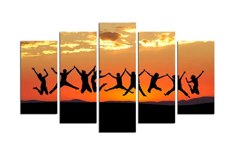 Canvasbilde Nature 5-pk Flerfarget, 22x06 cm