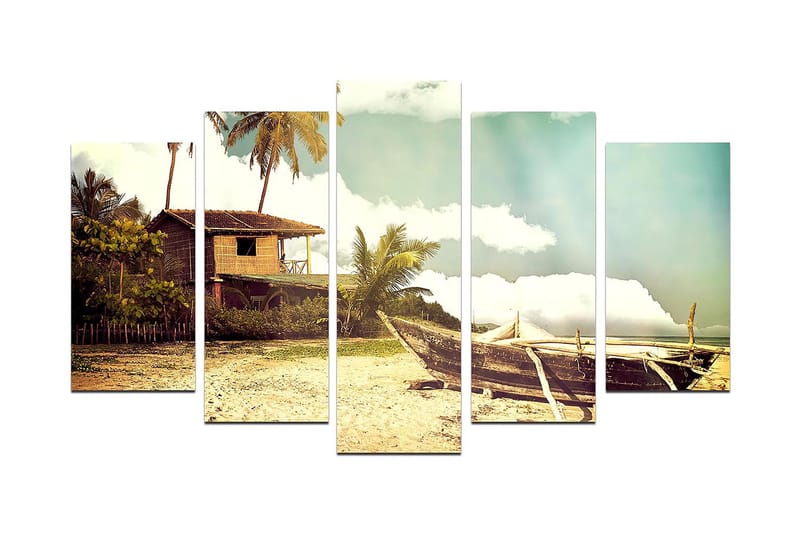 Canvasbilde Nature 5-pk Flerfarget, 22x06 cm