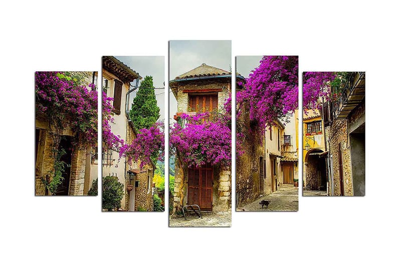 Canvasbilde Nature 5-pk Flerfarget, 22x06 cm