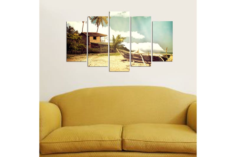 Canvasbilde Nature 5-pk Flerfarget - 22x06 cm - Innredning - Bilder & kunst - Lerretsbilder