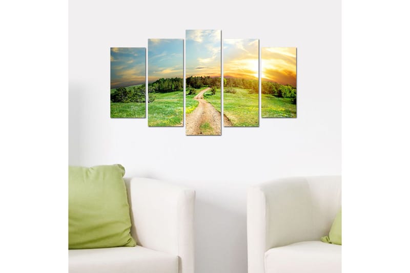 Canvasbilde Nature 5-pk Flerfarget - 22x06 cm - Innredning - Bilder & kunst - Lerretsbilder