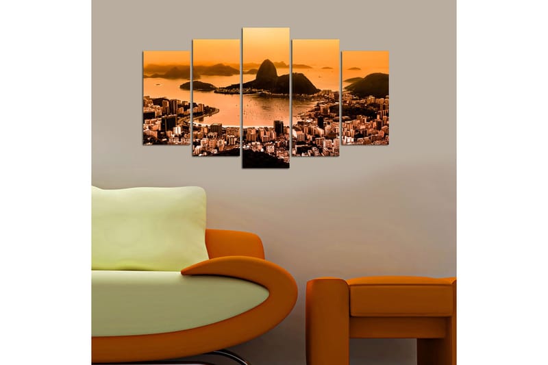 Canvasbilde Nature 5-pk Flerfarget - 22x06 cm - Innredning - Bilder & kunst - Lerretsbilder