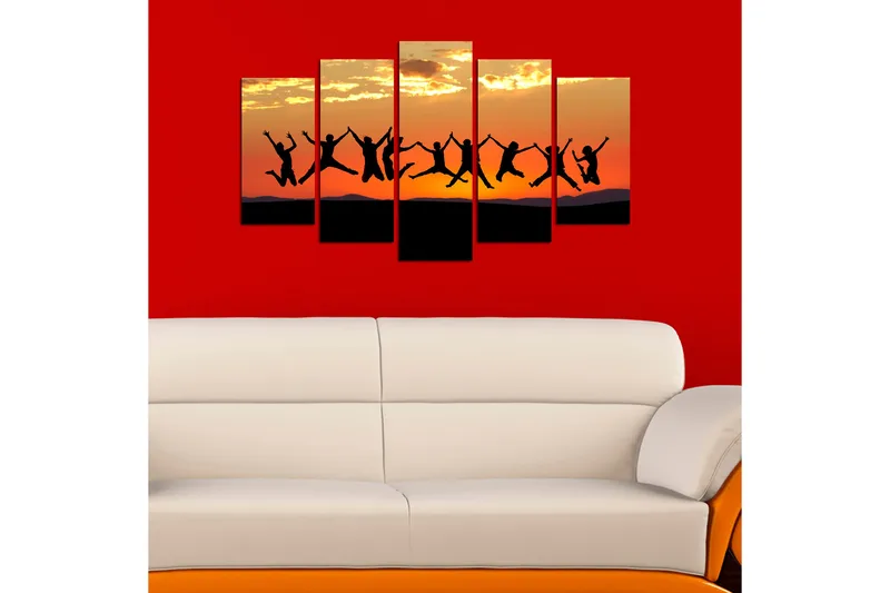 Canvasbilde Nature 5-pk Flerfarget - 22x06 cm - Innredning - Bilder & kunst - Lerretsbilder