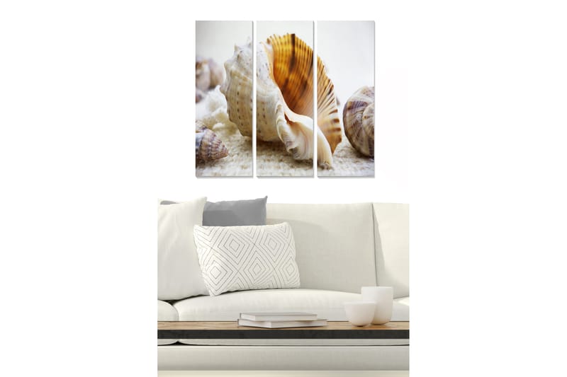 Canvasbilde Nautical 3-pk Flerfarget - 22x05 cm - Innredning - Bilder & kunst - Lerretsbilder