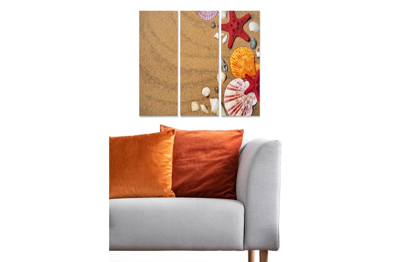 Canvasbilde Nautical 3-pk Flerfarget, 22x05 cm