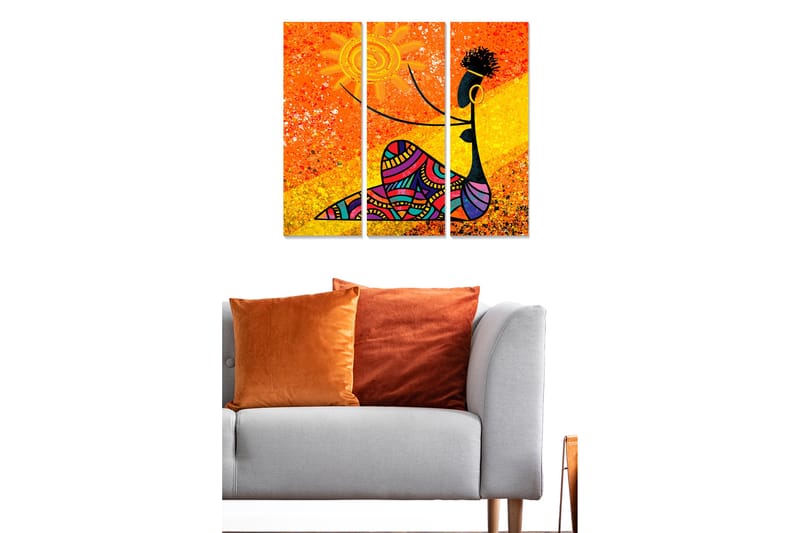 Canvasbilde Oriental 3-pk Flerfarget - 22x05 cm - Innredning - Bilder & kunst - Lerretsbilder