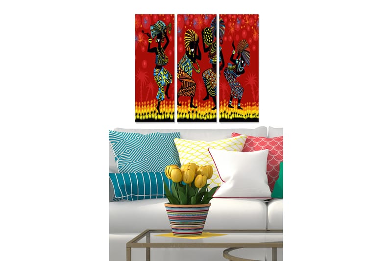 Canvasbilde Oriental 3-pk Flerfarget - 22x05 cm - Innredning - Bilder & kunst - Lerretsbilder