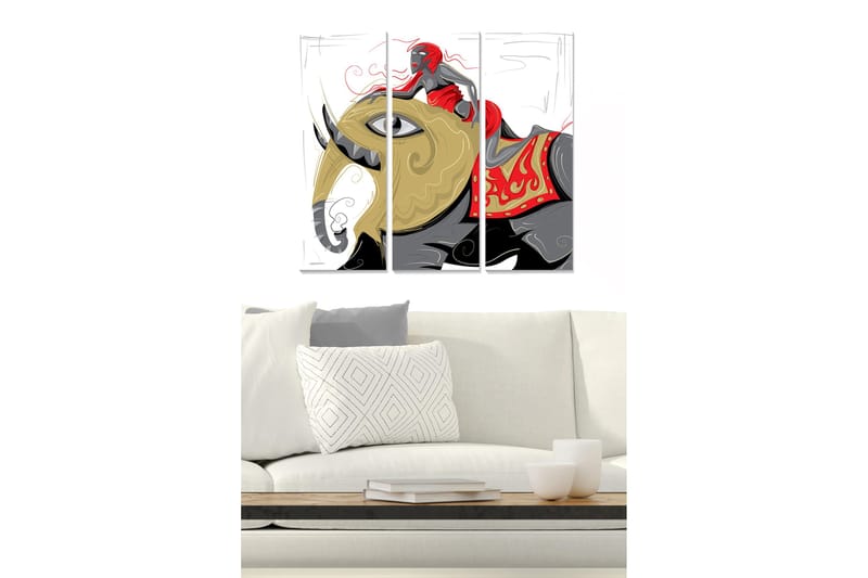 Canvasbilde Oriental 3-pk Flerfarget, 22x05 cm