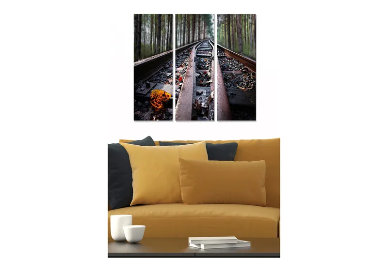 Canvasbilde Scenic 3-pk flerfarget, 22x05 cm