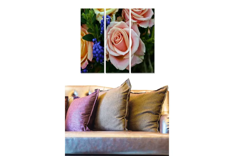 Canvasbilde Scenic 3-pk flerfarget, 22x05 cm