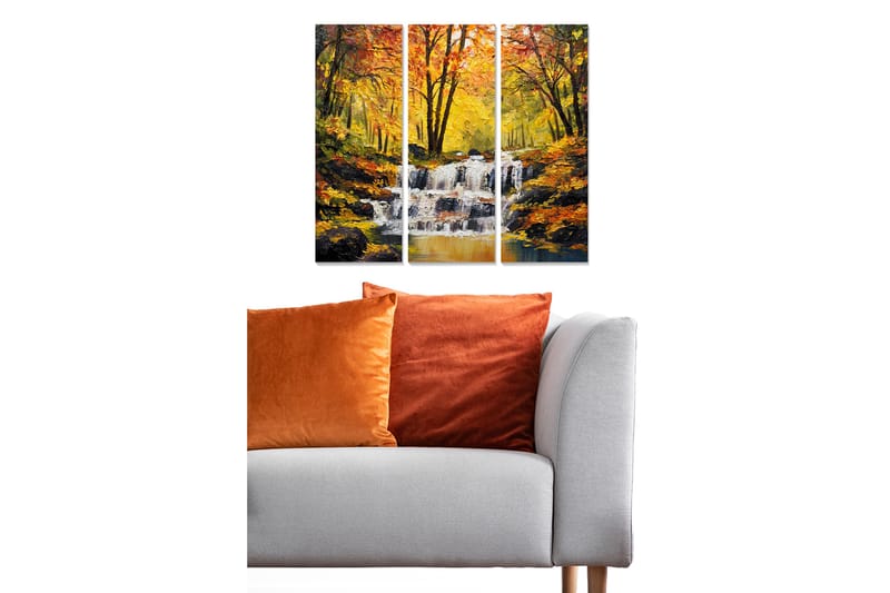 Canvasbilde Scenic 3-pk flerfarget - 22x05 cm - Innredning - Bilder & kunst - Lerretsbilder
