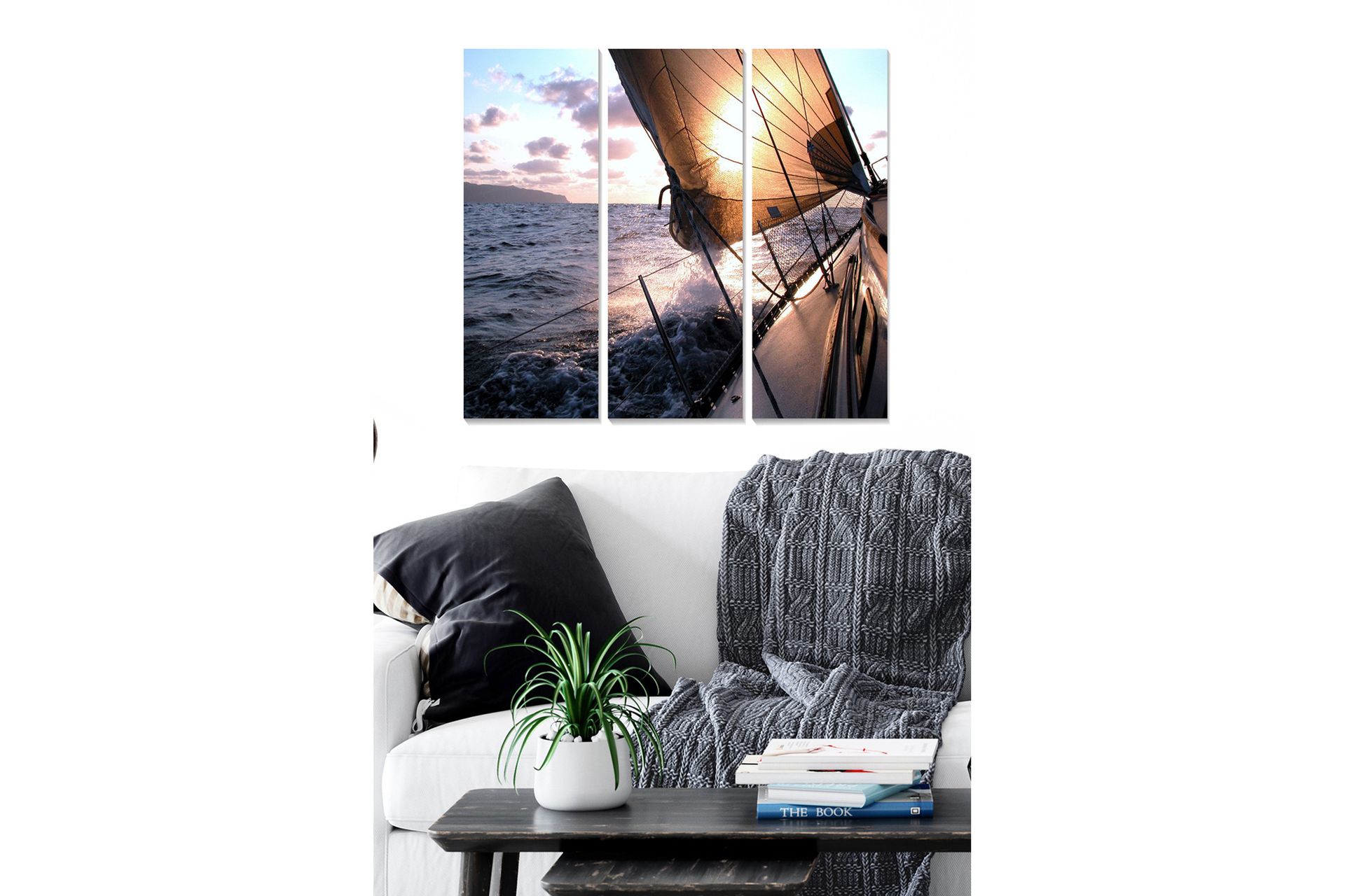 Canvasbilde Scenic 3-pk flerfarget - 22x05 cm - Innredning - Bilder & kunst - Lerretsbilder