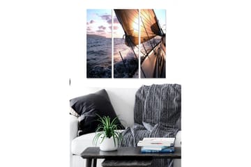 Canvasbilde Scenic 3-pk flerfarget - 22x05 cm - Innredning - Bilder & kunst - Lerretsbilder