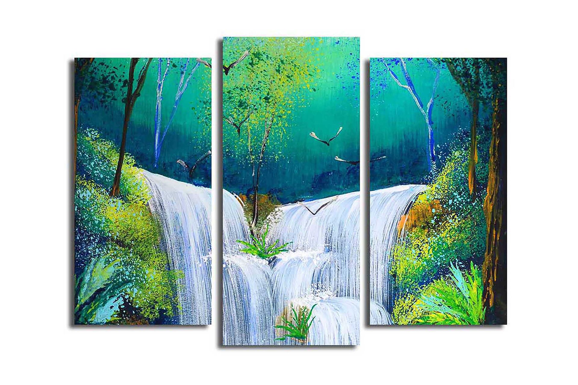 Canvasbilde Scenic 3-pk flerfarget - 22x03 cm - Innredning - Bilder & kunst - Lerretsbilder