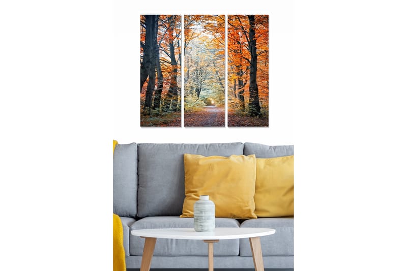 Canvasbilde Scenic 3-pk flerfarget - 22x05 cm - Innredning - Bilder & kunst - Lerretsbilder