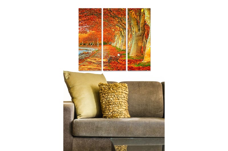 Canvasbilde Scenic 3-pk flerfarget - 22x05 cm - Innredning - Bilder & kunst - Lerretsbilder