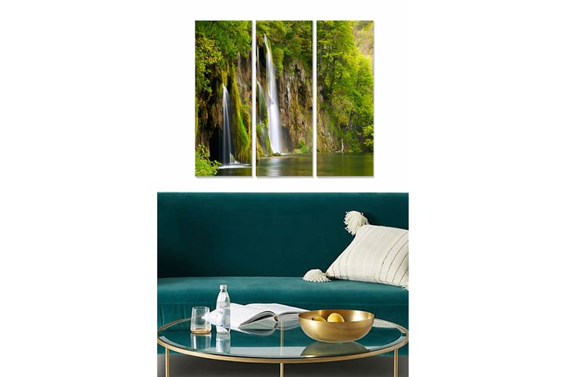 Canvasbilde Scenic 3-pk flerfarget - 22x05 cm - Innredning - Bilder & kunst - Lerretsbilder