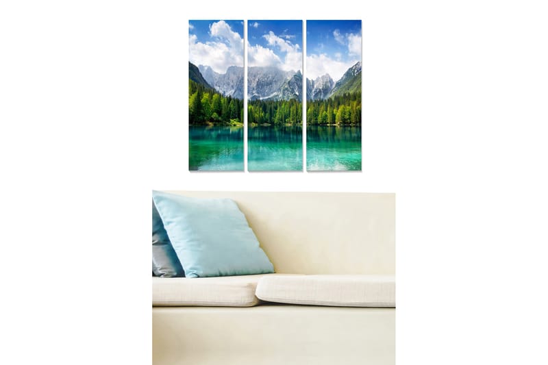 Canvasbilde Scenic 3-pk flerfarget - 22x05 cm - Innredning - Bilder & kunst - Lerretsbilder