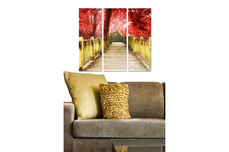 Canvasbilde Scenic 3-pk flerfarget - 22x05 cm - Innredning - Bilder & kunst - Lerretsbilder