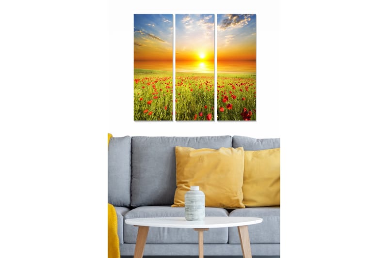 Canvasbilde Scenic 3-pk flerfarget - 22x05 cm - Innredning - Bilder & kunst - Lerretsbilder