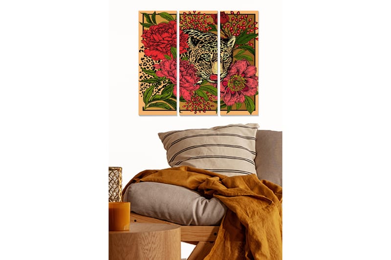 Canvasbilde Scenic 3-pk flerfarget - 22x05 cm - Innredning - Bilder & kunst - Lerretsbilder