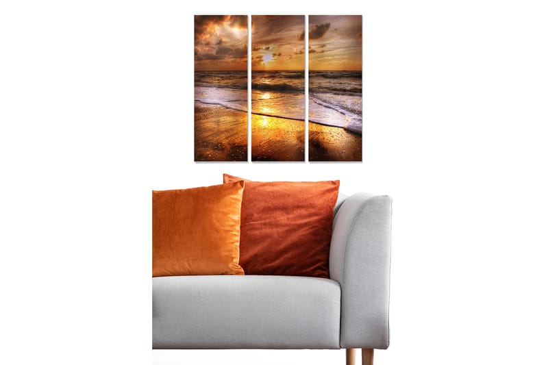 Canvasbilde Scenic 3-pk flerfarget - 20x50 cm - Innredning - Bilder & kunst - Lerretsbilder