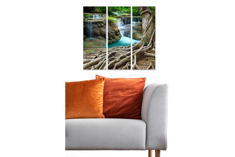 Canvasbilde Scenic 3-pk flerfarget - 22x05 cm - Innredning - Bilder & kunst - Lerretsbilder