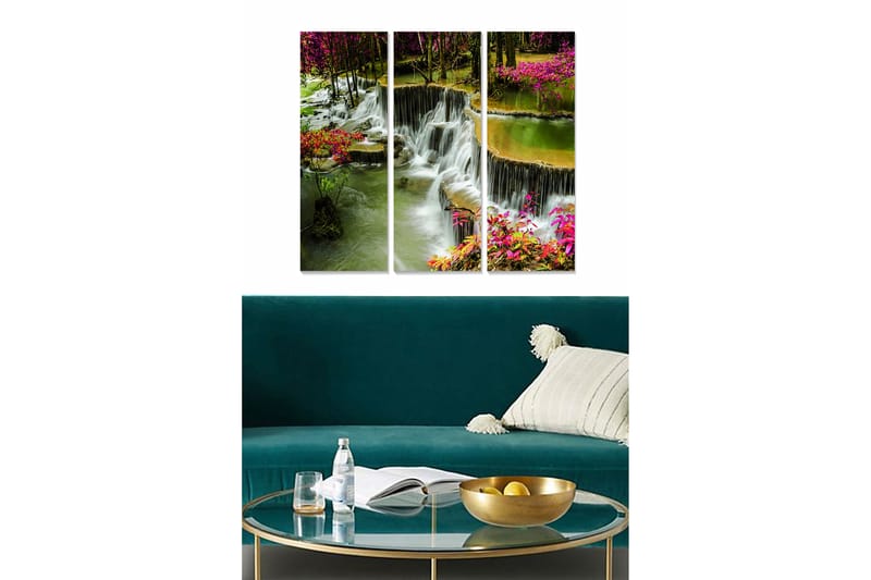 Canvasbilde Scenic 3-pk flerfarget - 22x05 cm - Innredning - Bilder & kunst - Lerretsbilder