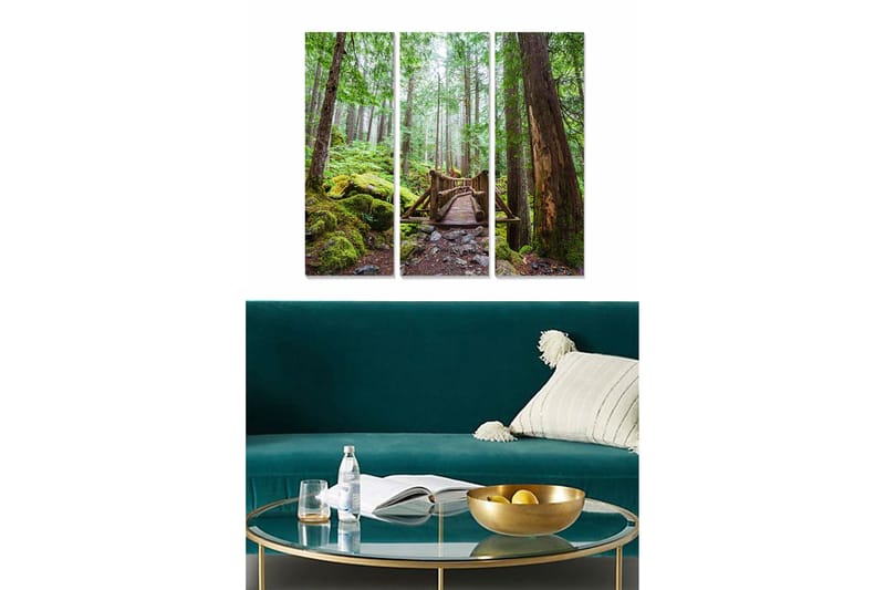 Canvasbilde Scenic 3-pk flerfarget, 22x05 cm