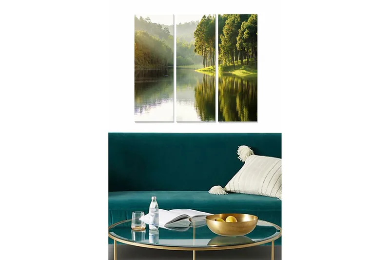 Canvasbilde Scenic 3-pk flerfarget, 22x05 cm