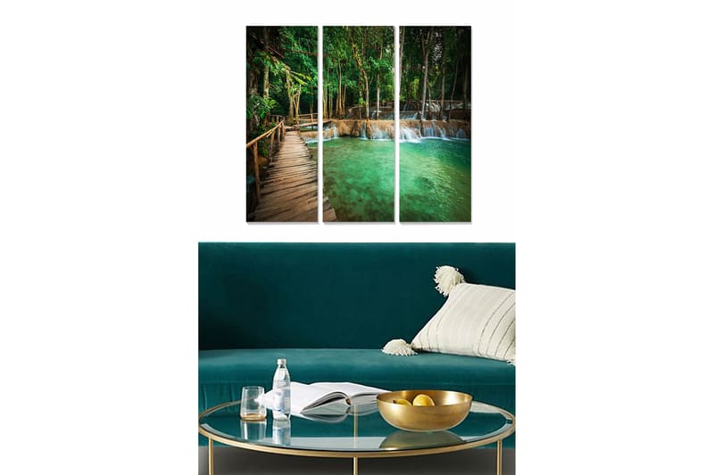 Canvasbilde Scenic 3-pk flerfarget, 22x05 cm