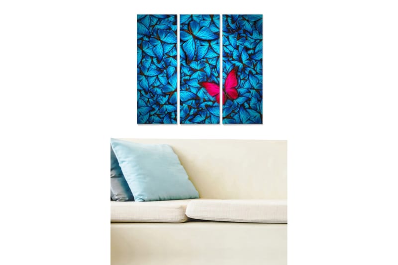 Canvasbilde Scenic 3-pk flerfarget, 22x05 cm