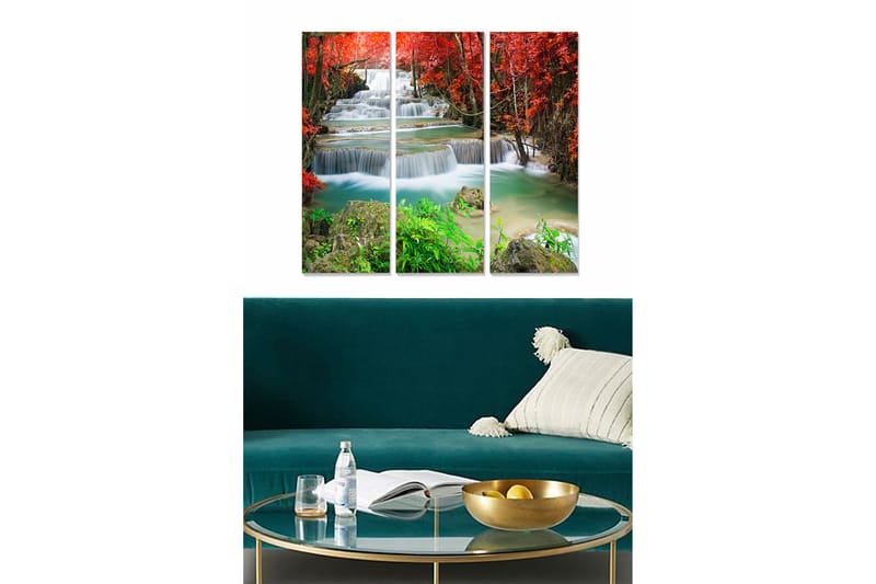 Canvasbilde Scenic 3-pk flerfarget, 22x05 cm