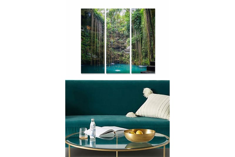 Canvasbilde Scenic 3-pk flerfarget, 22x05 cm