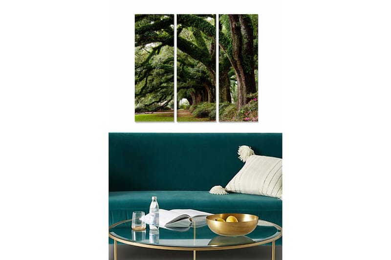 Canvasbilde Scenic 3-pk flerfarget, 22x05 cm