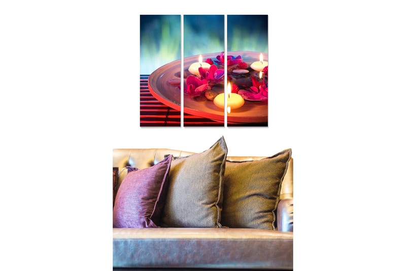 Canvasbilde Scenic 3-pk flerfarget, 22x05 cm