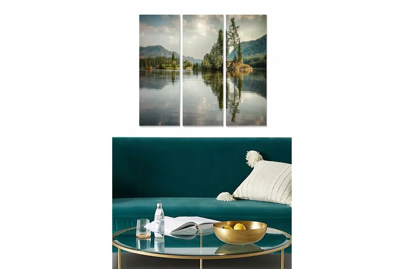 Canvasbilde Scenic 3-pk flerfarget, 22x05 cm