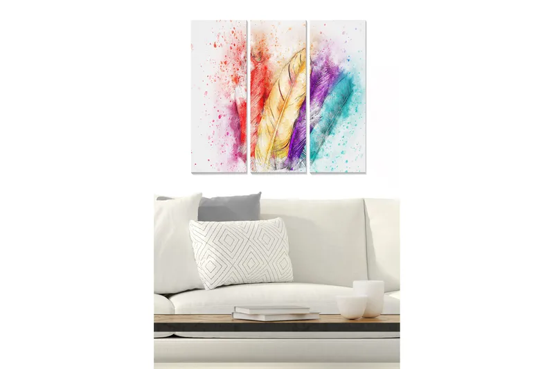 Canvasbilde Scenic 3-pk flerfarget, 22x05 cm