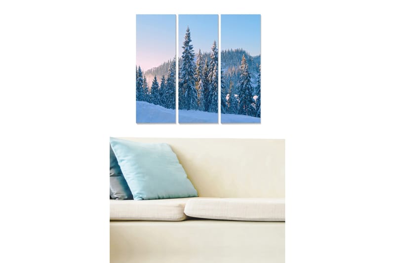 Canvasbilde Scenic 3-pk flerfarget, 22x05 cm